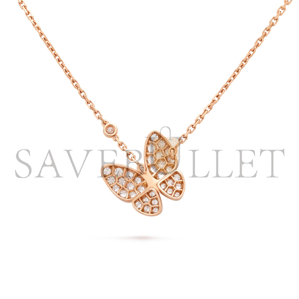 VAN CLEEF ARPELS TWO BUTTERFLY PENDANT VCARO3F500